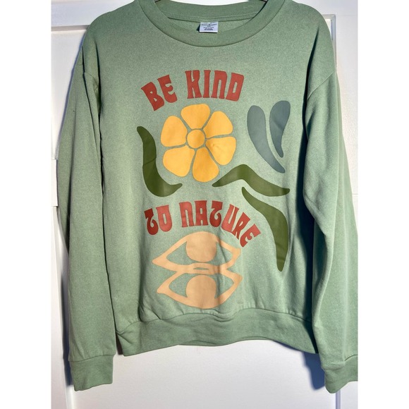 Desert Dreamer Be Kind To Nature Graphic Sweatshirt * Women's XS Shirt w3003 - Picture 2 of 8